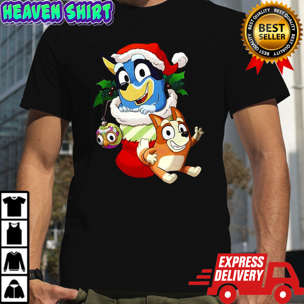 Stocking stuffer Bluey and Bingo cartoon shirt