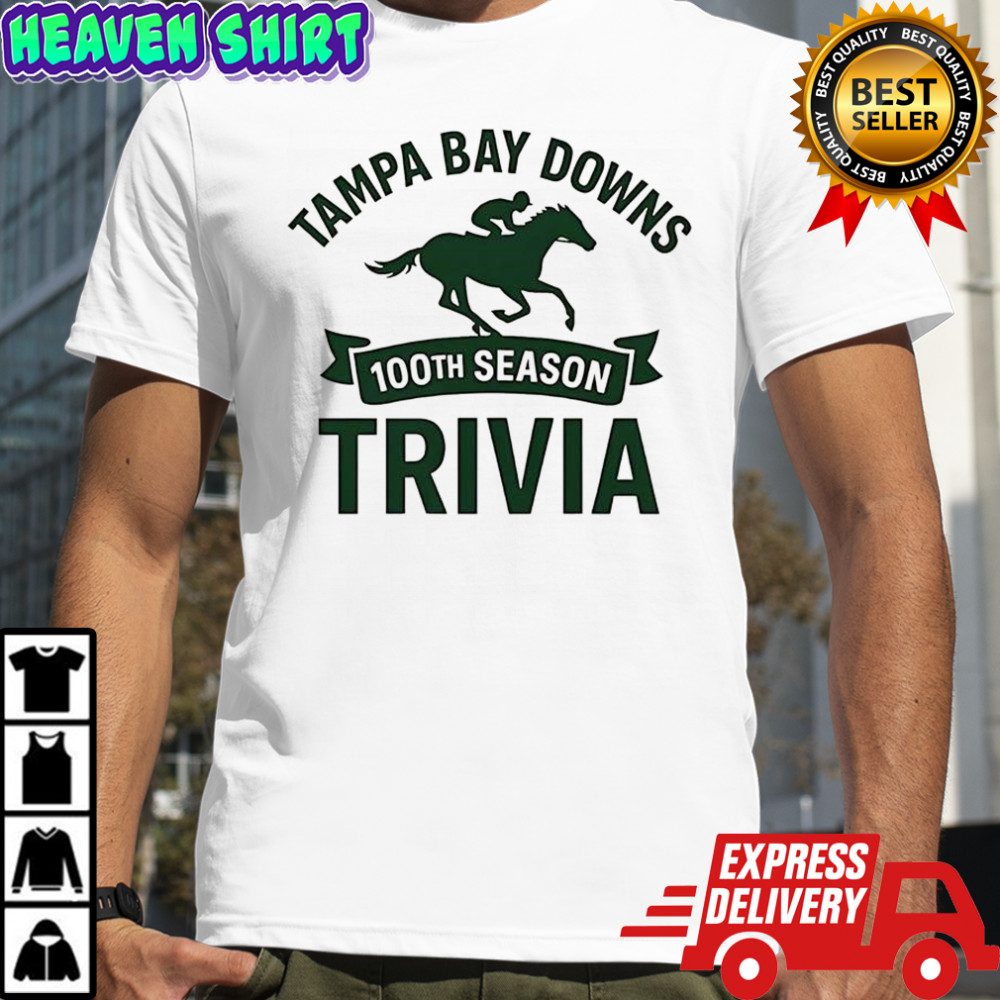 Tampa Bay Downs 100th Season Trivia 2025 logo shirt