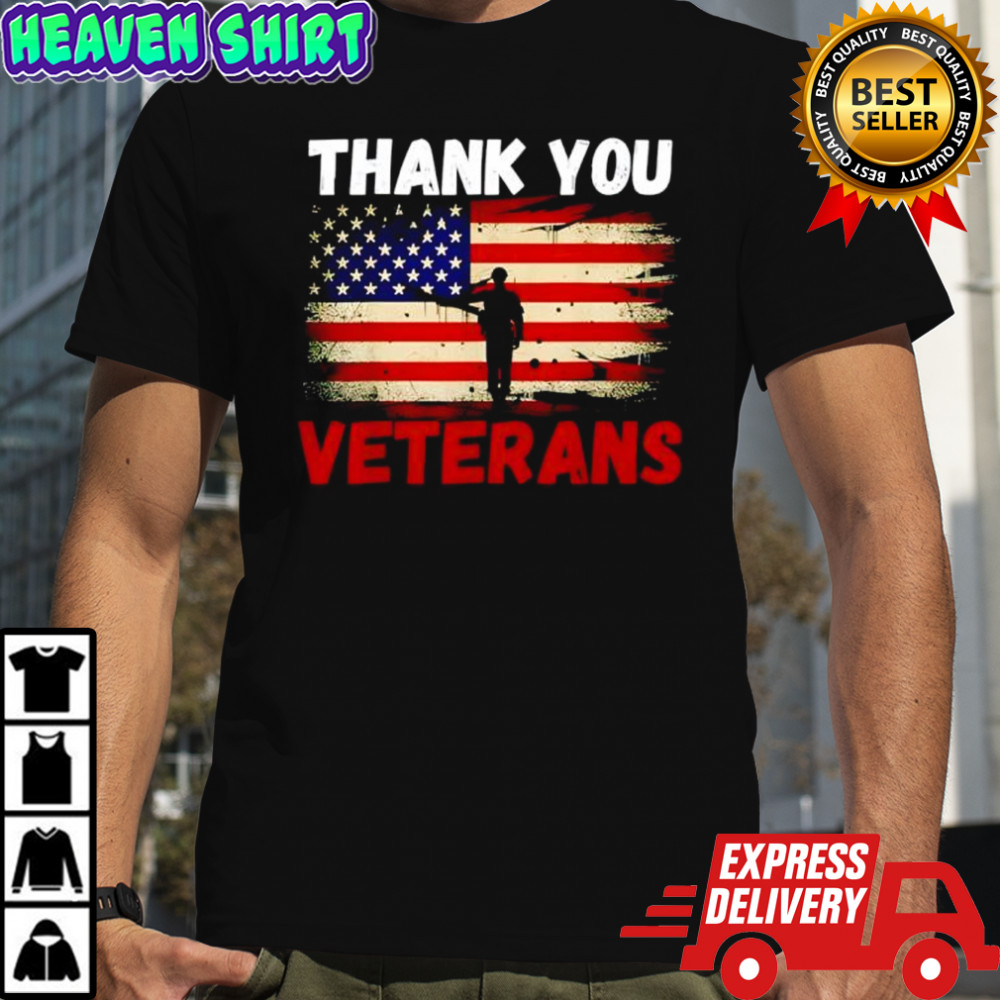 Thank You Veterans Day American Flag shirt
