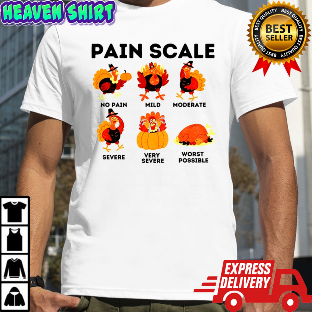 Thanksgiving Nurse pain scale Healthcare worker shirt
