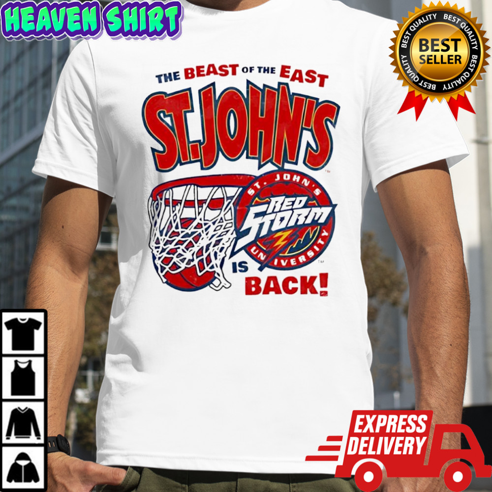 The Beast of the East is Back St. John’s Red Storm University team logo shirt