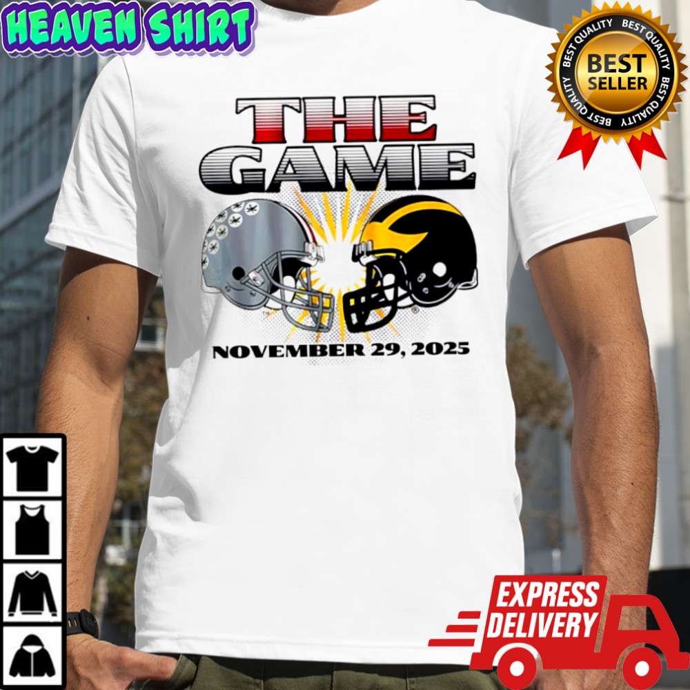 The Game Ohio State Buckeyes vs Michigan Wolverines helmets shirt