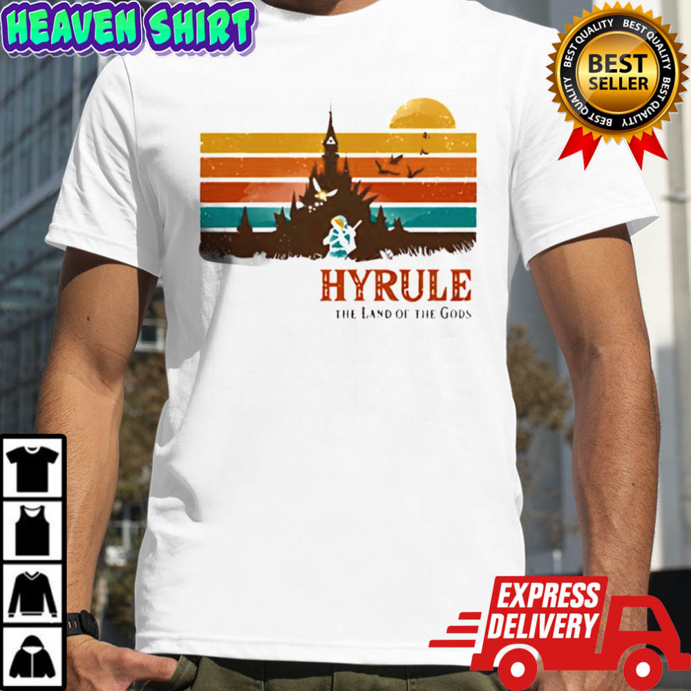 The Land of Gods Hyrule retro graphic shirt