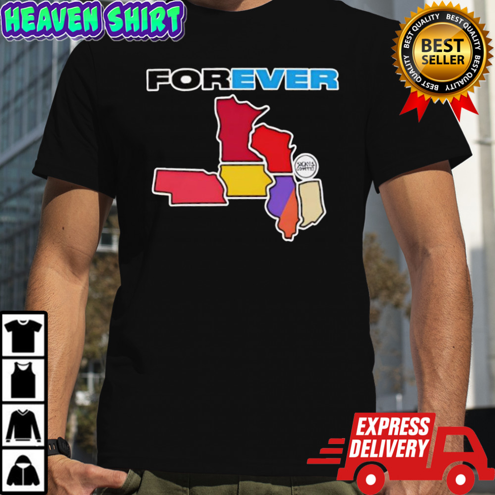 The Large 9+1 West Forever Supersoft State logo shirt