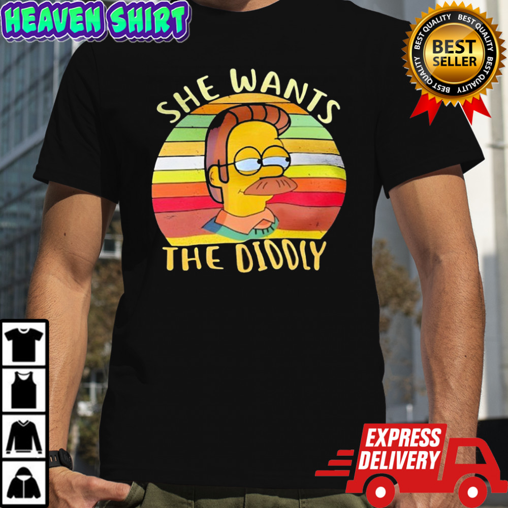 The Simpsons Ned Flanders She Wants The Diddly shirt