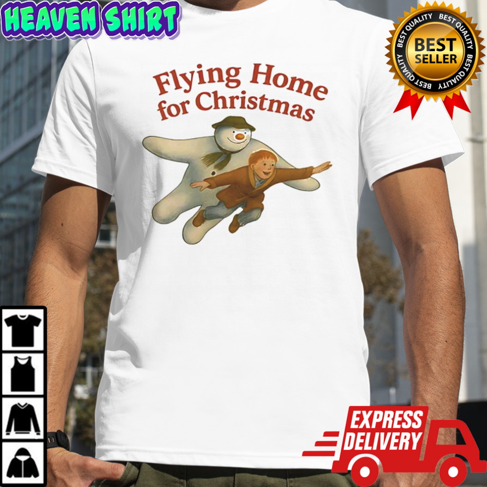 The Snowman Flying Home for Christmas shirt