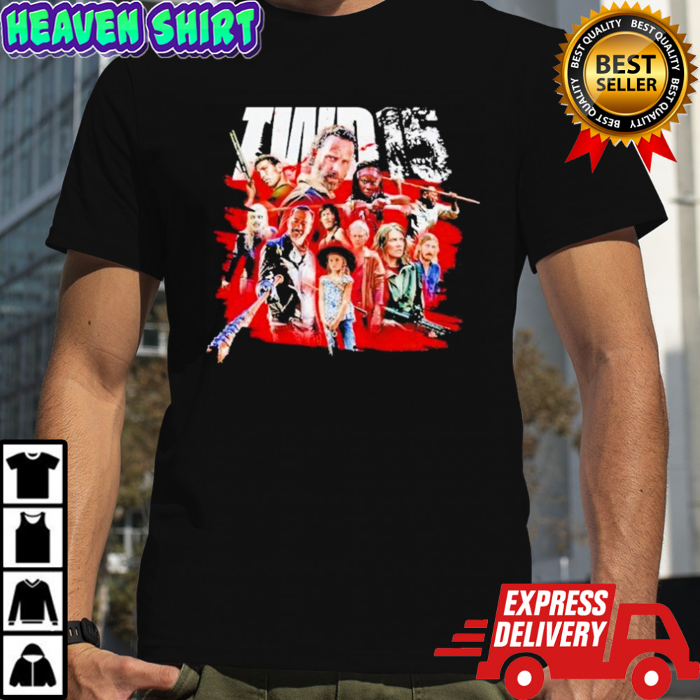 The Walking Dead 15Th Anniversary Character Mashup T-shirt