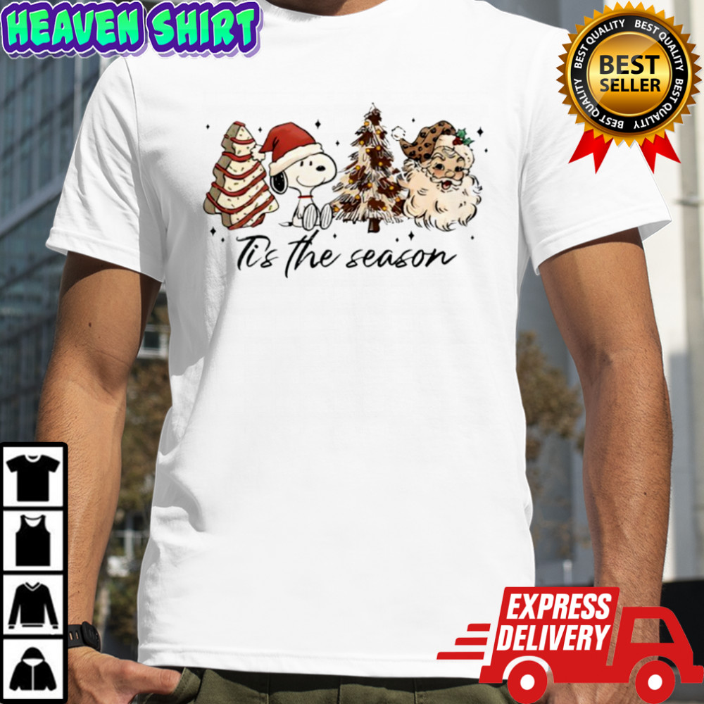 Tis The Season Snoopy Santa Christmas shirt