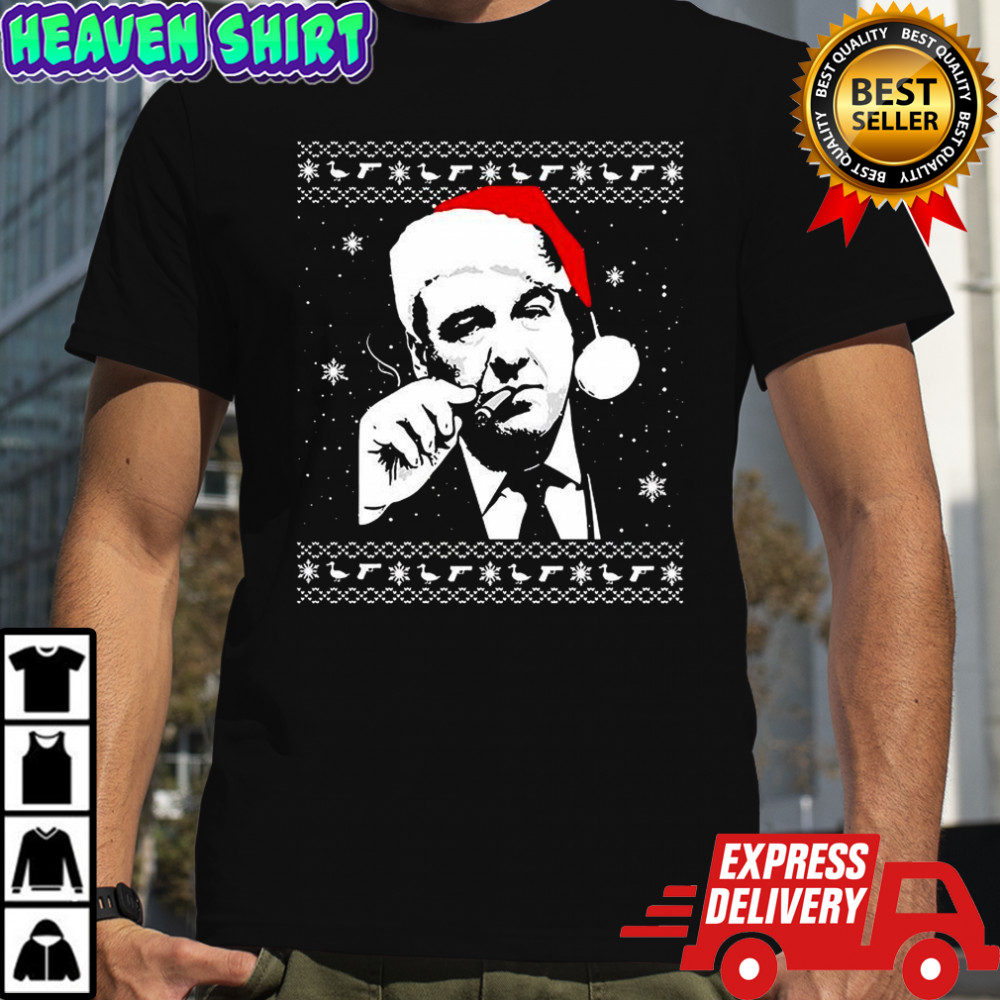 Tony Soprano Mob Boss and Cigars Ugly Christmas shirt