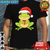 Top Cute Christmas Frog with Santa Hat shirt