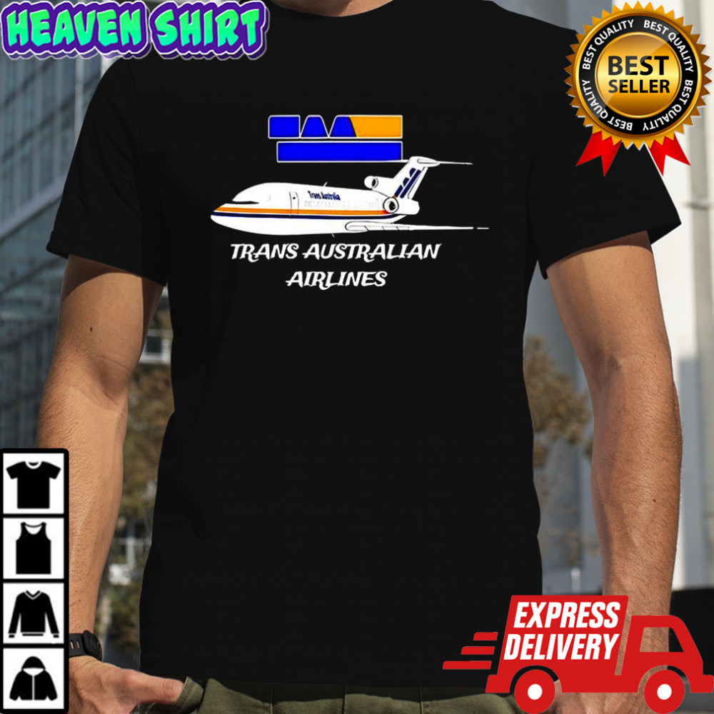 Trans Australian Airlines logo and plane shirt