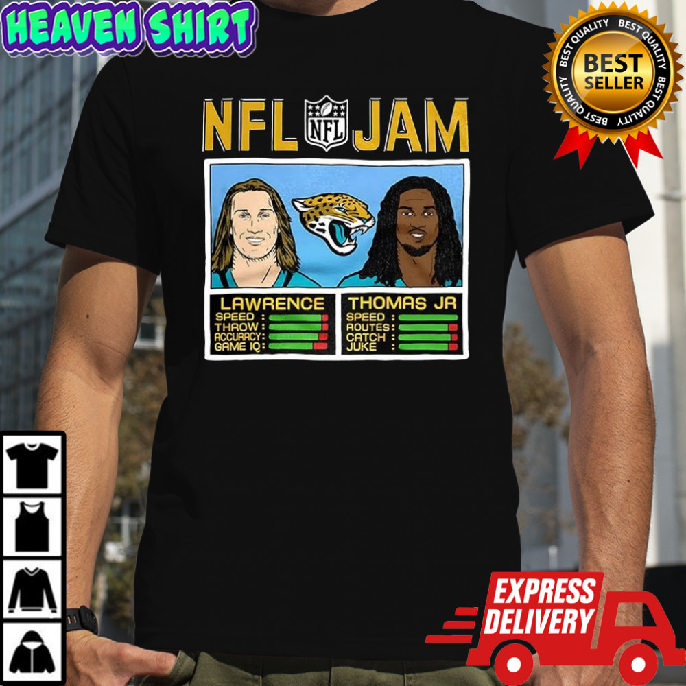 Trevor Lawrence and Brian Thomas Jr Jacksonville Jaguars NFL Jam classic video game shirt