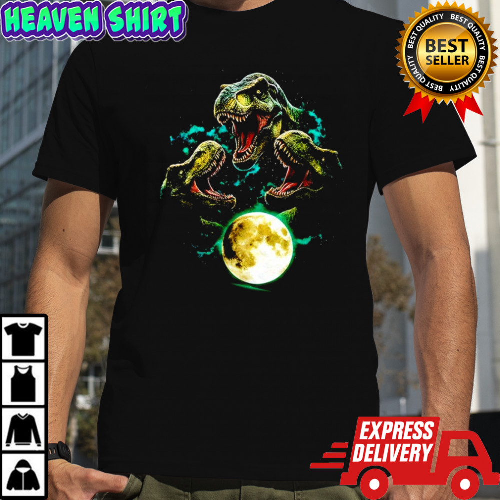 TRex Jurassic Dinosaur Moon Shirt