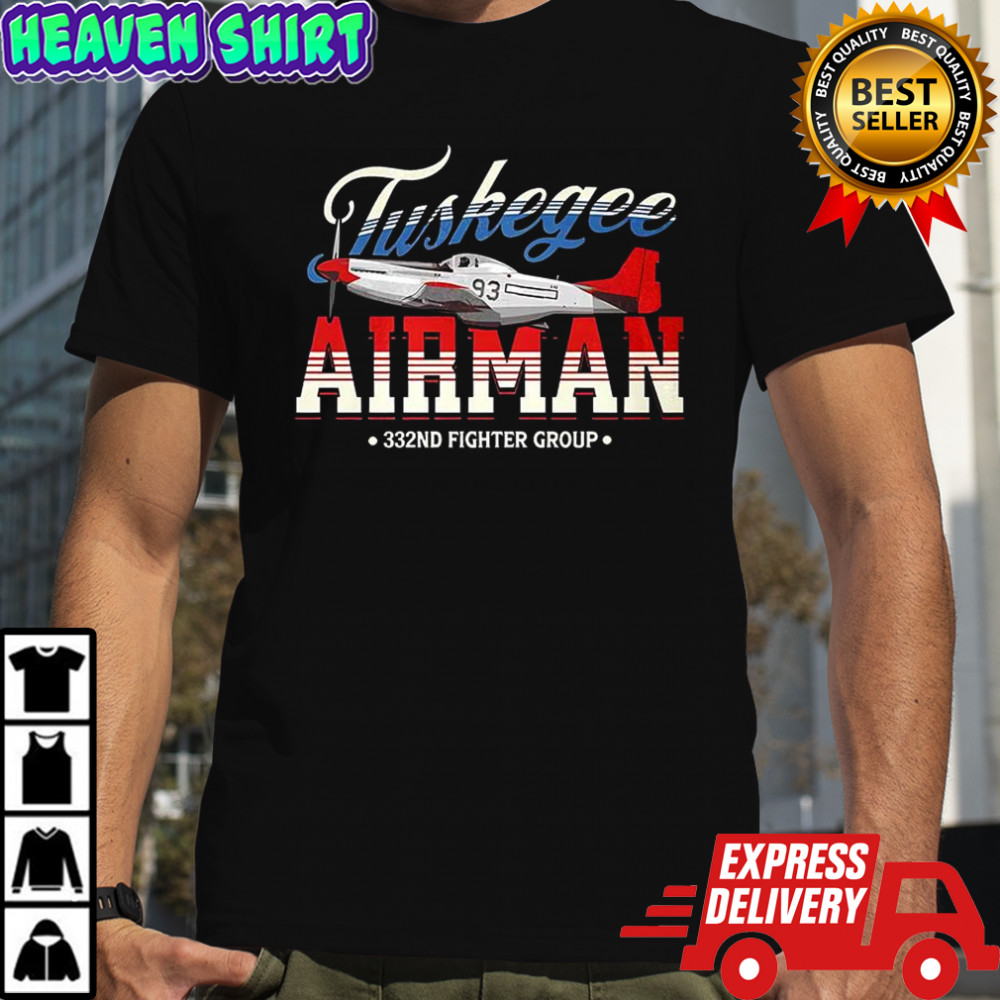 Tuskegee Airman 332nd fighter group airplane shirt
