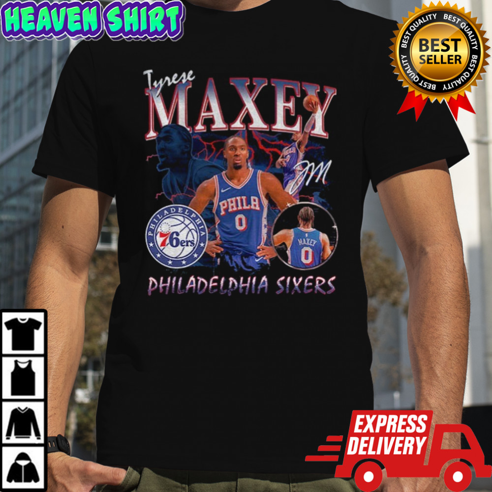 Tyrese Maxey Philadelphia 76ers Player Legacy Basketball NBA 2025 graphic shirt