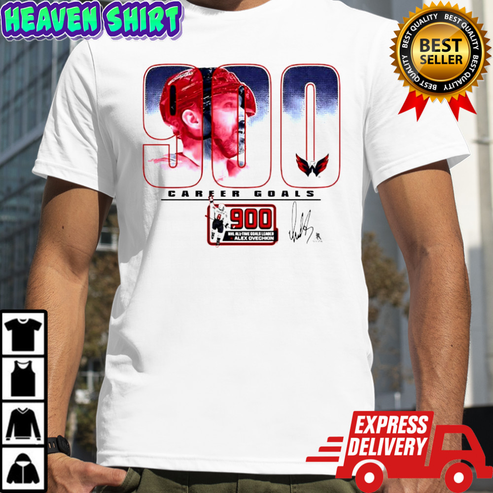 Washington Capitals Alexander Ovechkin Red 900th Career Goal Signature shirt