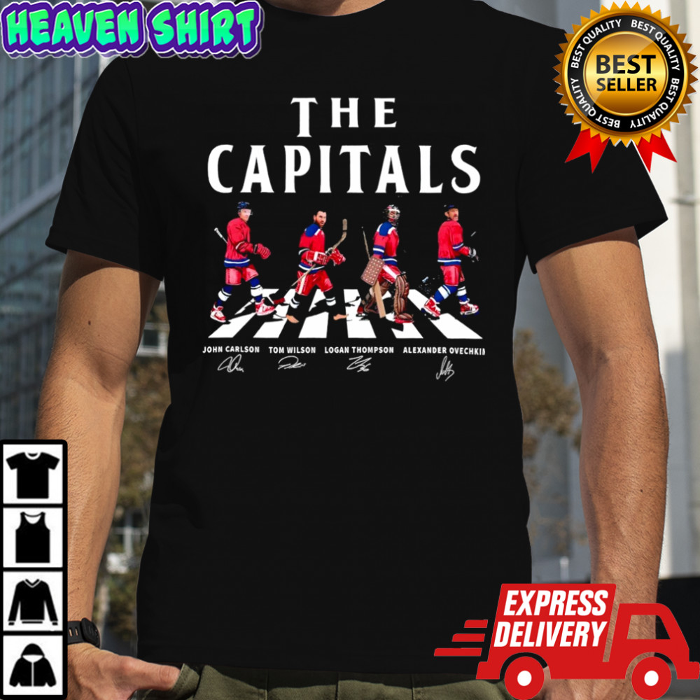 Washington Walking Road Signatures Ice Hockey Alexander Ovechkin Tom Wilson shirt