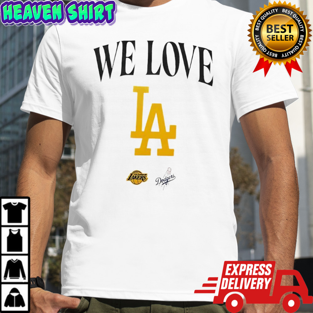We love LA Lakers and Dodgers logo shirt