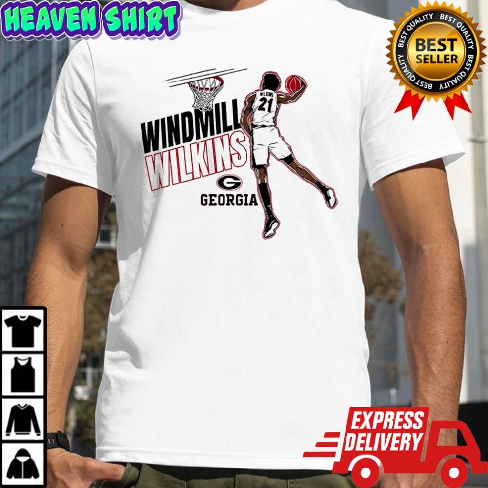 Windmill Jake Wilkins Georgia Bulldogs Basketball cartoon shirt