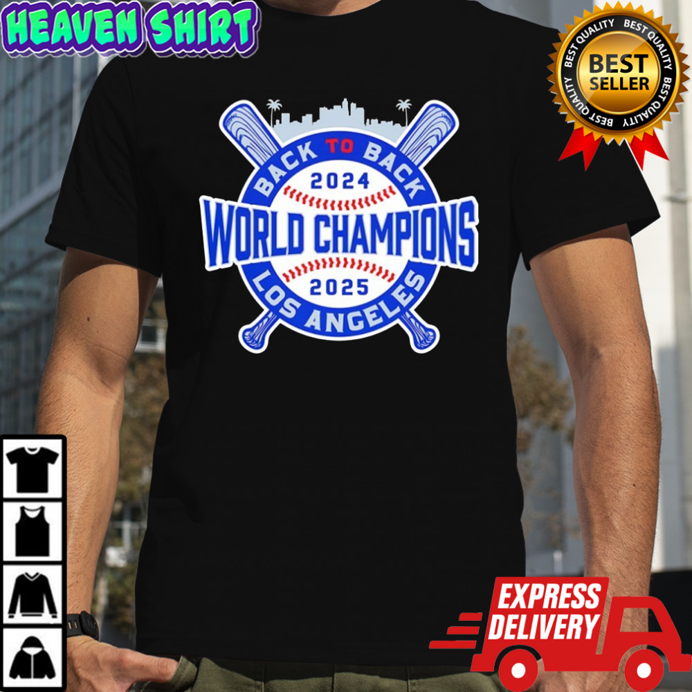 World Champions for Los Angeles Dodgers baseballl back to back shirt
