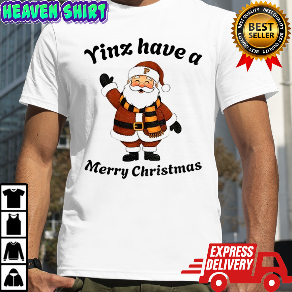 Yinz Have a Merry Christmas Santa Pittsburgh Holiday shirt