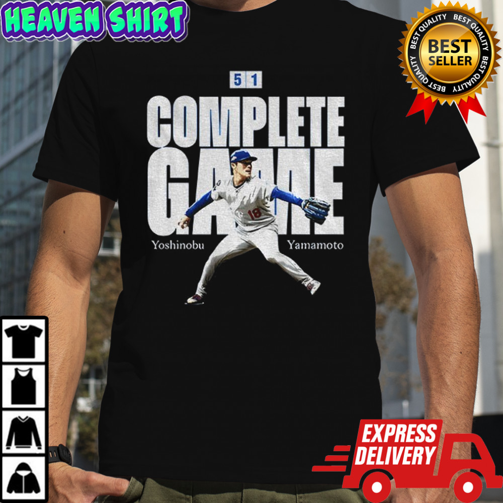 Yoshinobu Yamamoto Complete Game 5 1 Los Angeles Dodgers MLB the Baseball player shirt