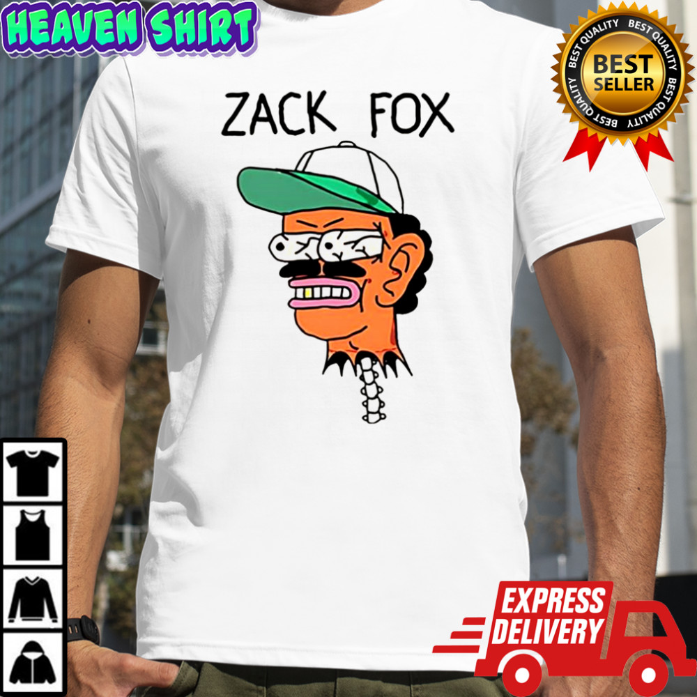 Zack Fox head bug-eyed logo shirt