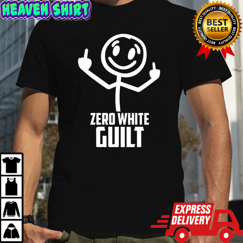 Zero white guilt caricature stickman shirt