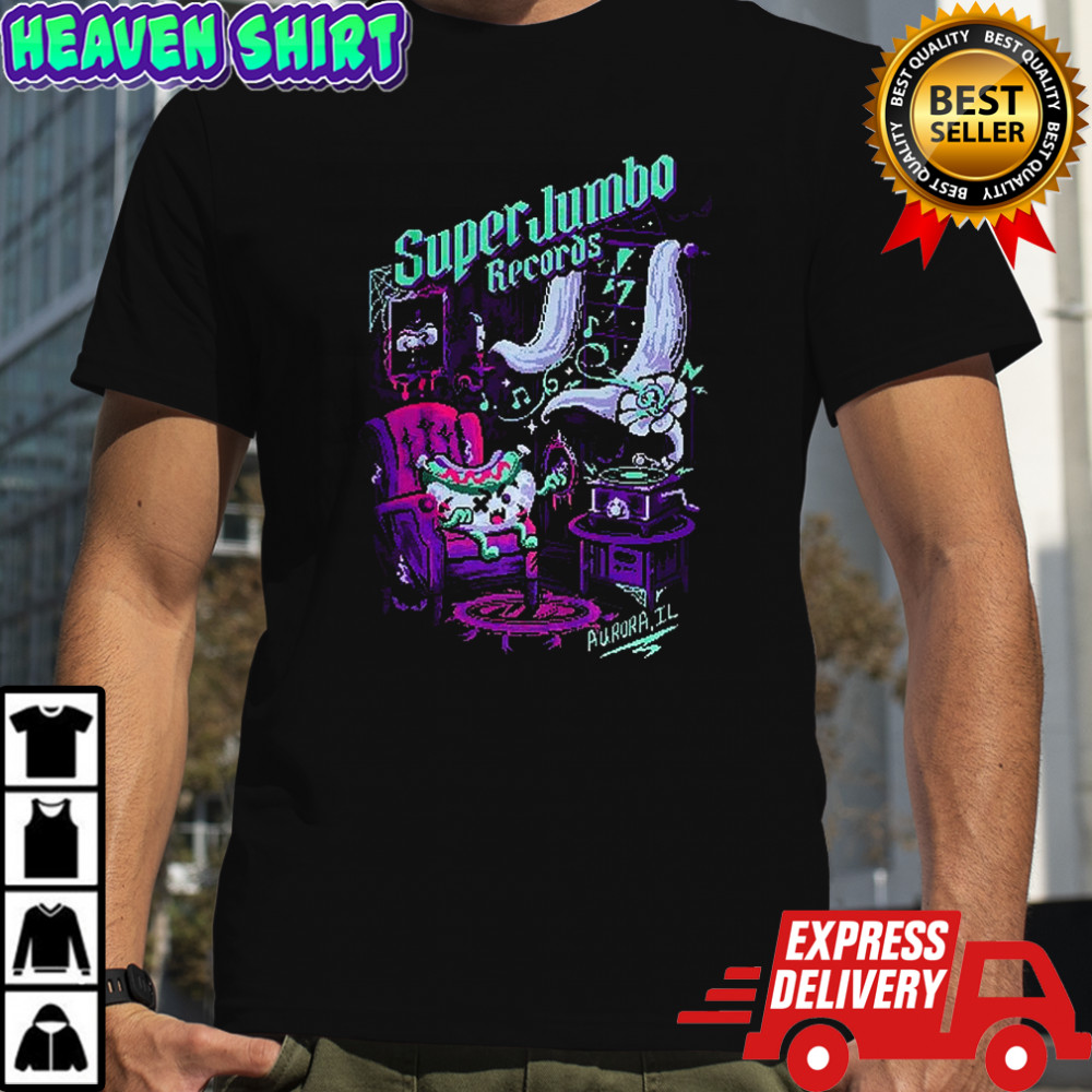 Zombie Frank Super Jumbo Record Aurora pixel art shirt