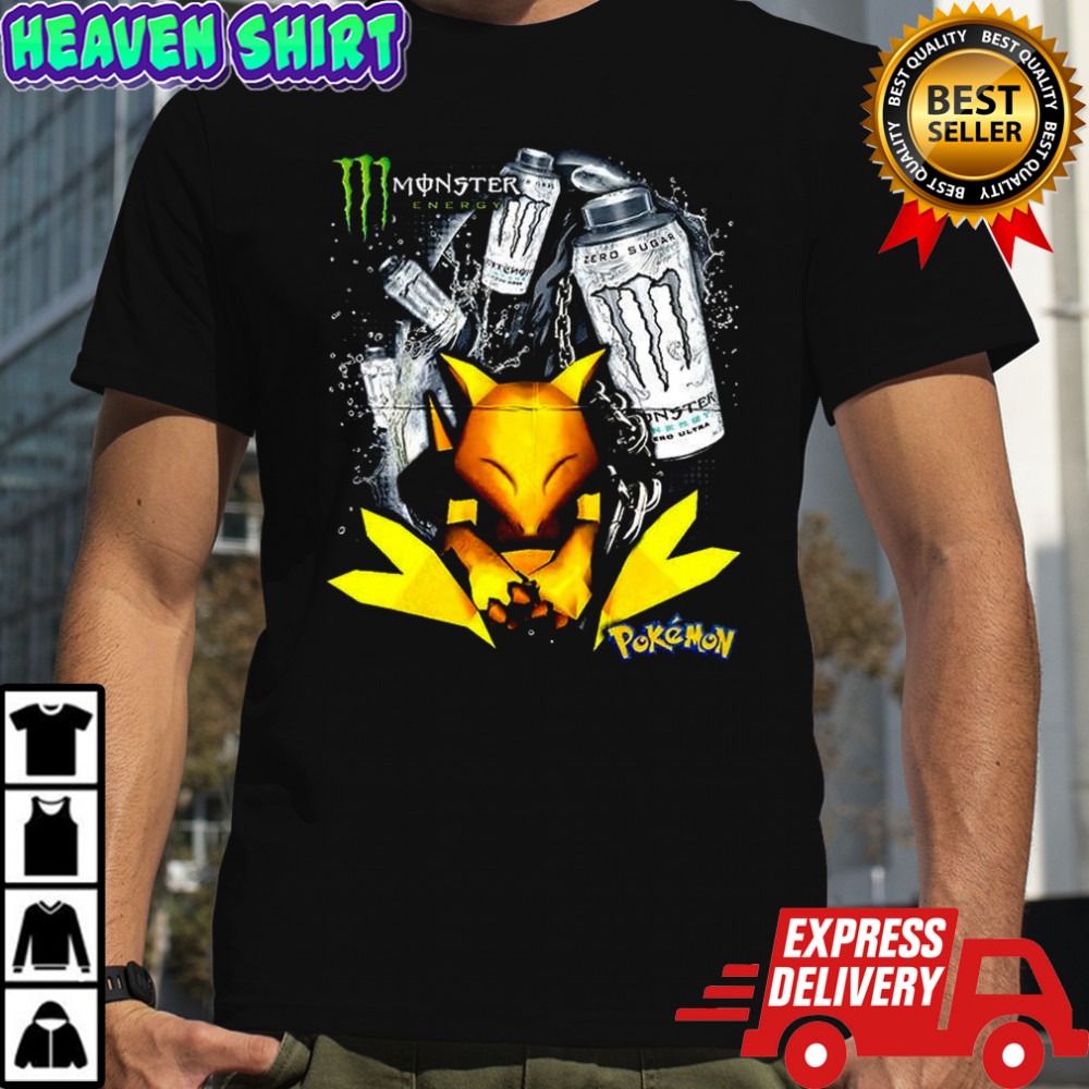 Abra Pokémon video game X White Monster Energy shirt