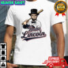 Abraham Lincoln Babe wearing baseball uniform T-shirt