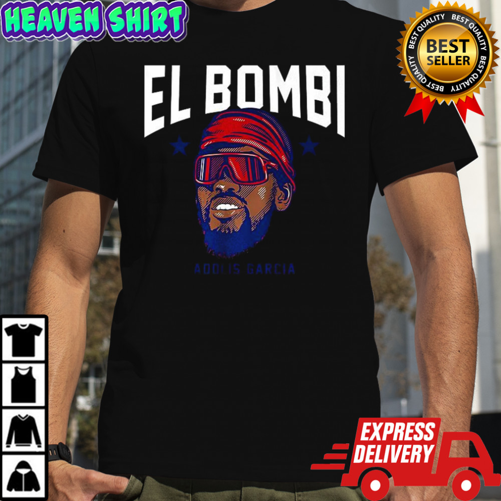 Adolis Garcia Texas Rangers baseball El Bombi big head shirt