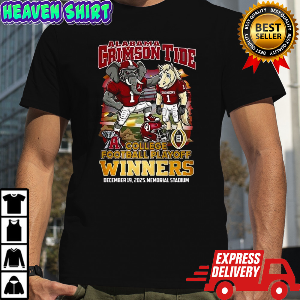 Alabama Crimson Tide beat Oklahoma Sooners NCAA 2025 College Football Playoff mascot shirt