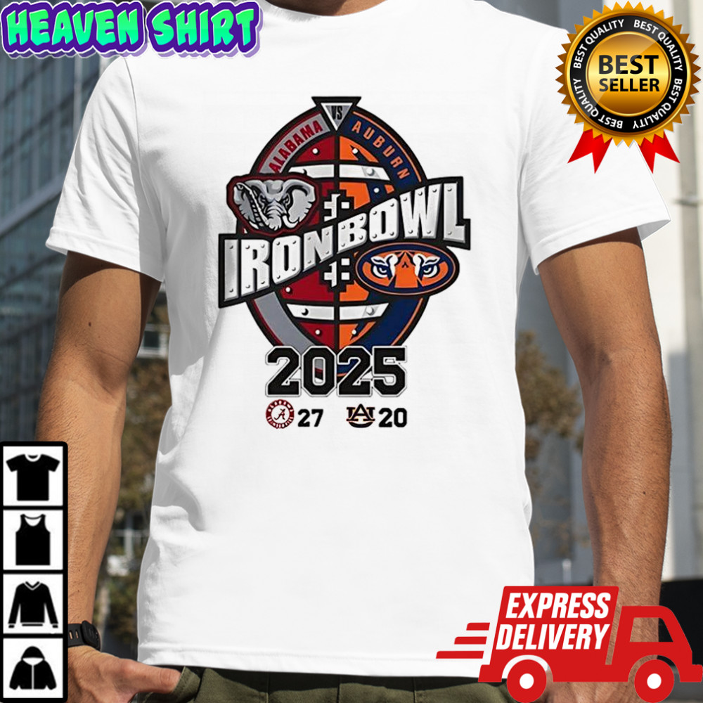 Alabama Crimson Tide vs Auburn Tigers NCAA 2025 Iron Bowl final score shirt