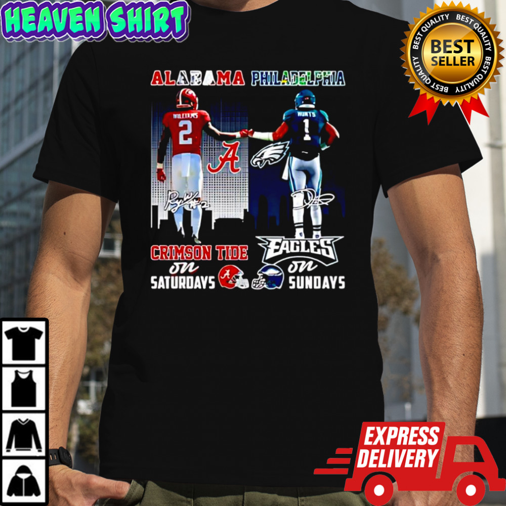 Alabama Philadelphia players first bump signature shirt