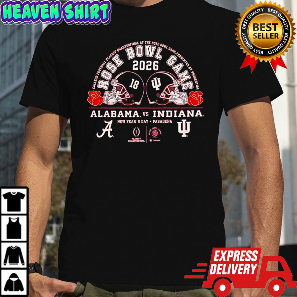 Alabama vs Indiana Football 2026 Rose Bowl Head to Head shirt