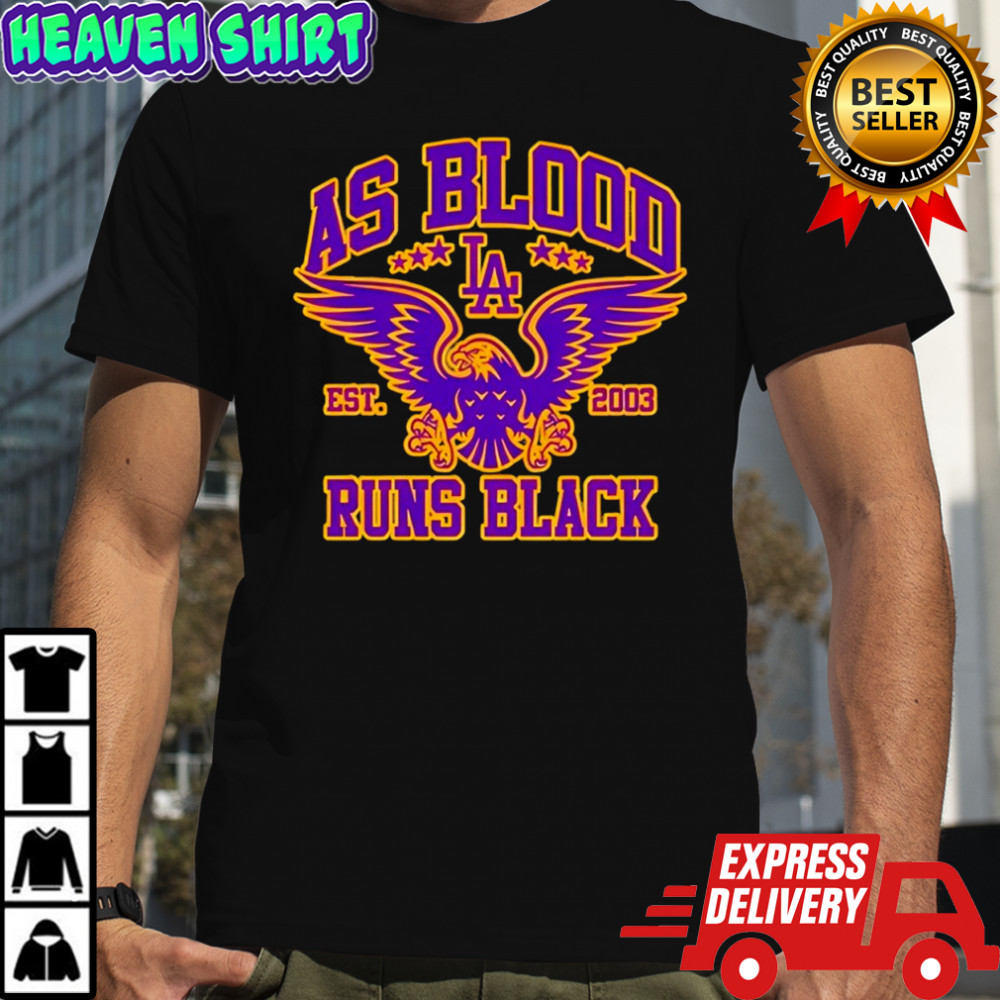 As Blood Runs Black Eagle Crest Purple n Gold shirt
