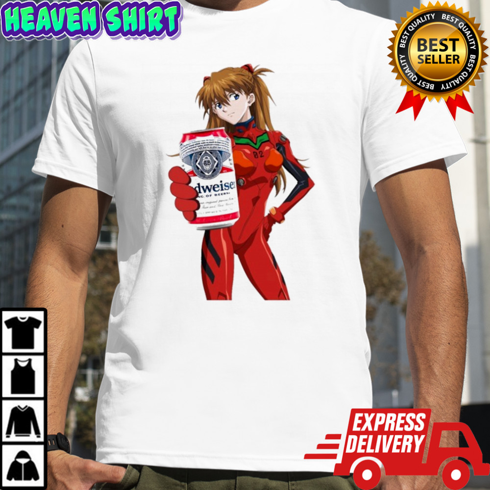 Asuka Langley Soryu X Budweiser T-shirt