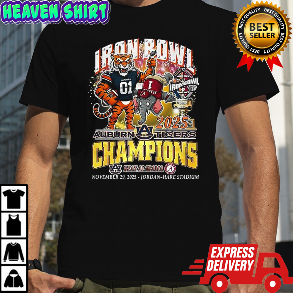 Auburn Tigers beat Alabama Crimson Tide NCAA Iron Bowl Champions 2025 mascot shirt