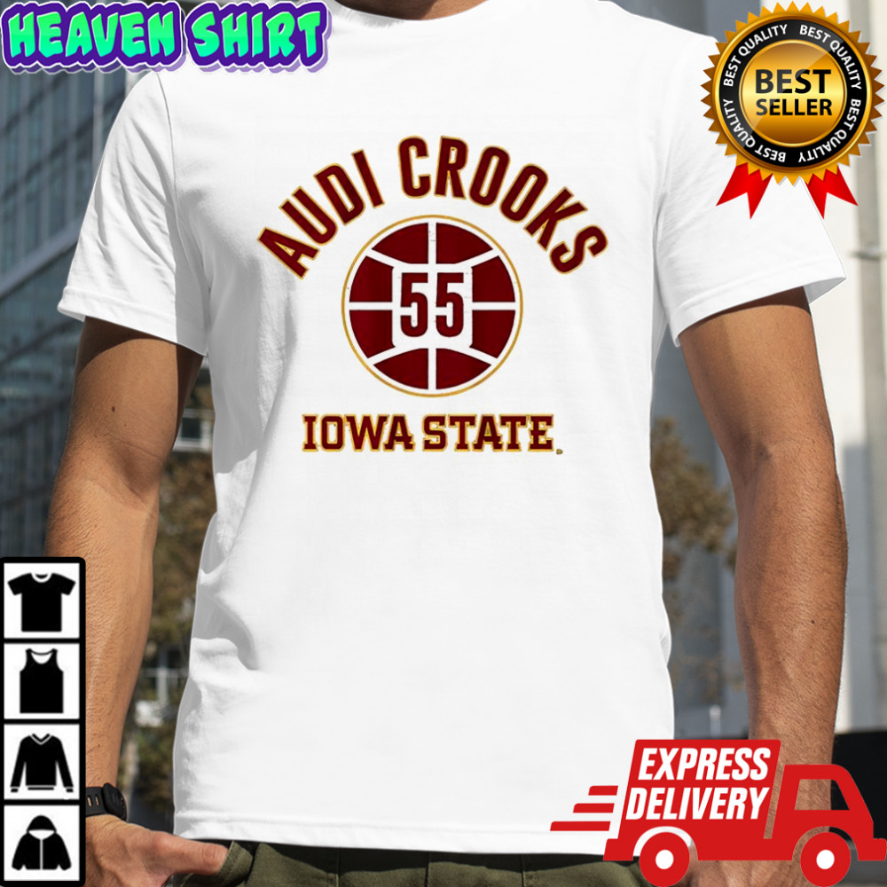 Audi Crooks Iowa State Cyclones basketball name and number 55 ball shirt
