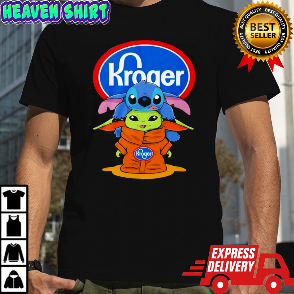 Baby Stitch And Baby Yoda Kroger Shirt