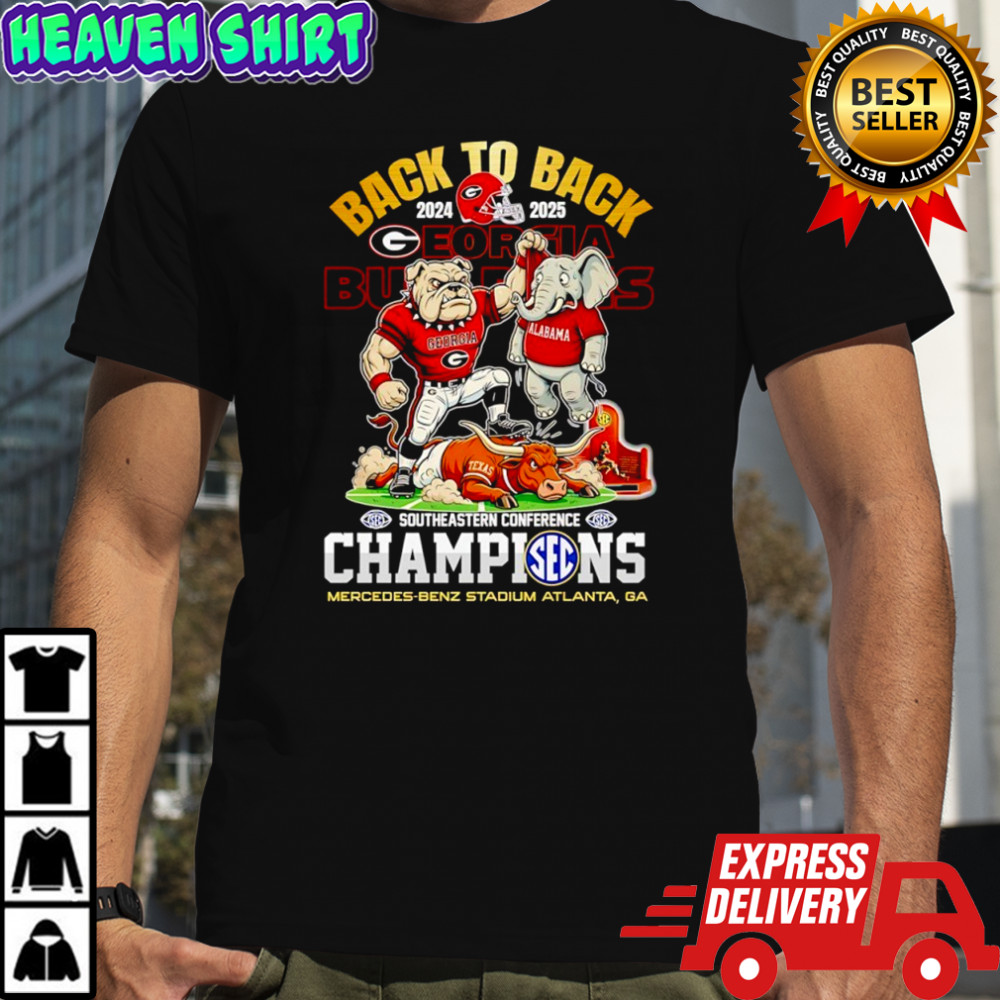Back to back Georgia Bulldogs Southeastern Conference Champions 2025 shirt