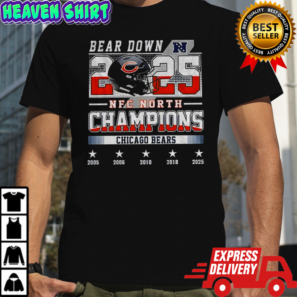 Bears Down 2025 NFC North Champions Chicago Bears Football shirt