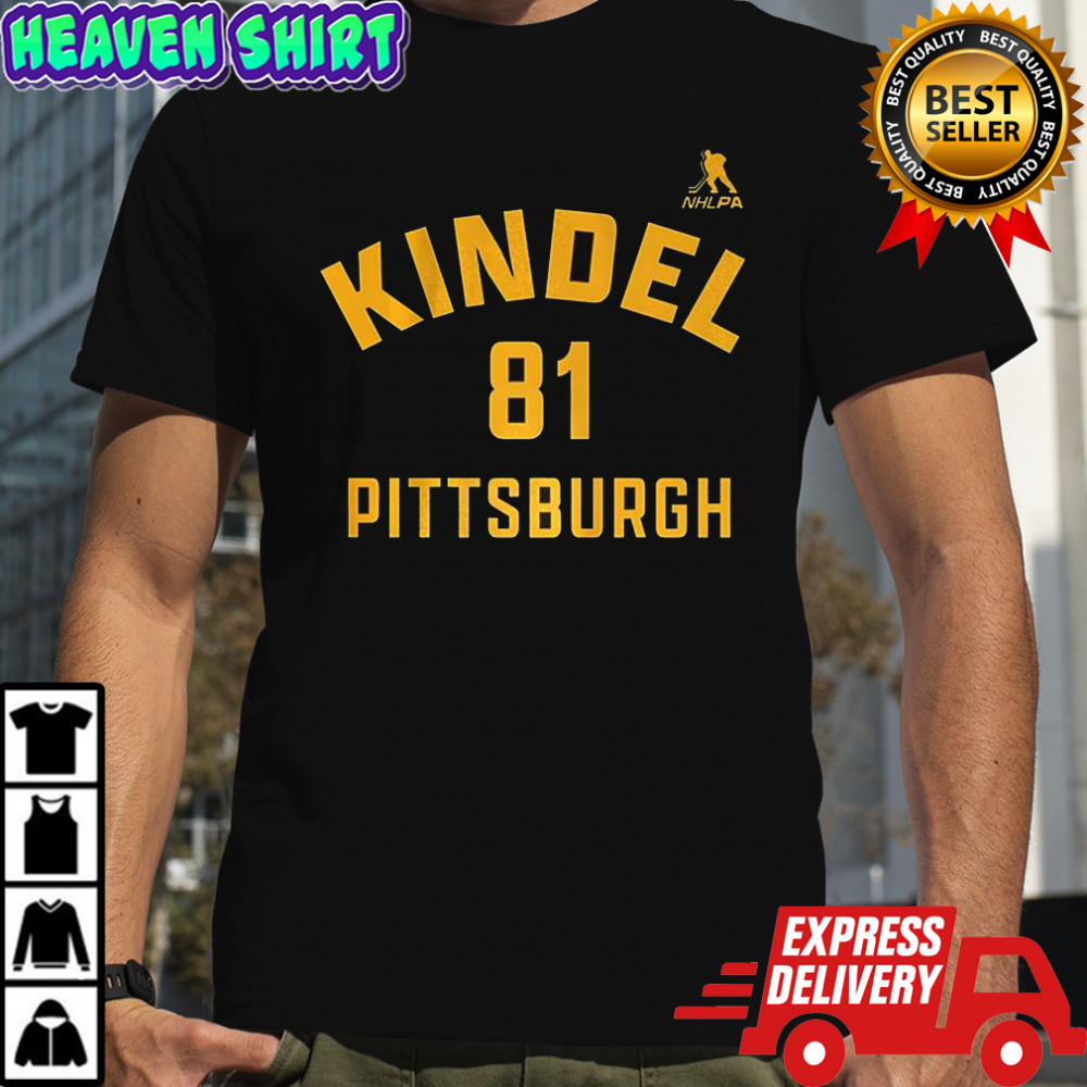 Ben Kindel Pittsburgh Penguins ice hockey name and number 81 shirt