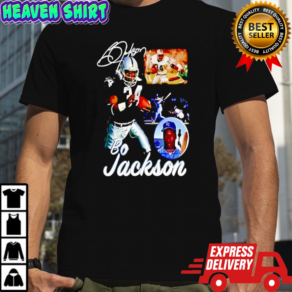 Bo Jackson football and baseball player signature shirt