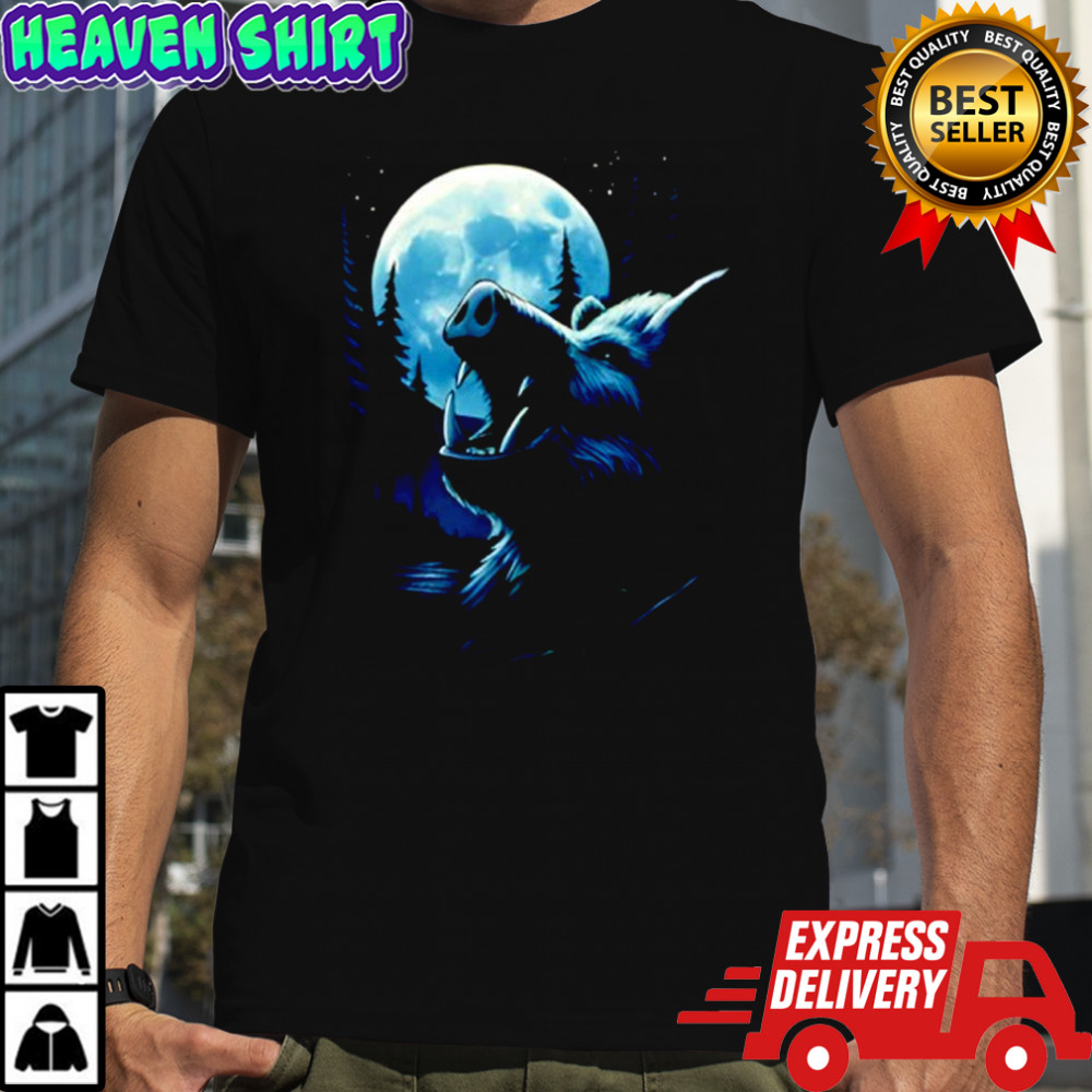 Boar Howling at the Moon Shirt