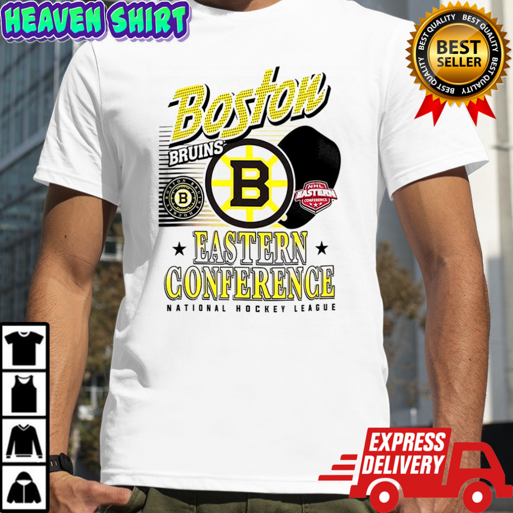 Boston Bruins NHL Eastern Conference logo and ball shirt