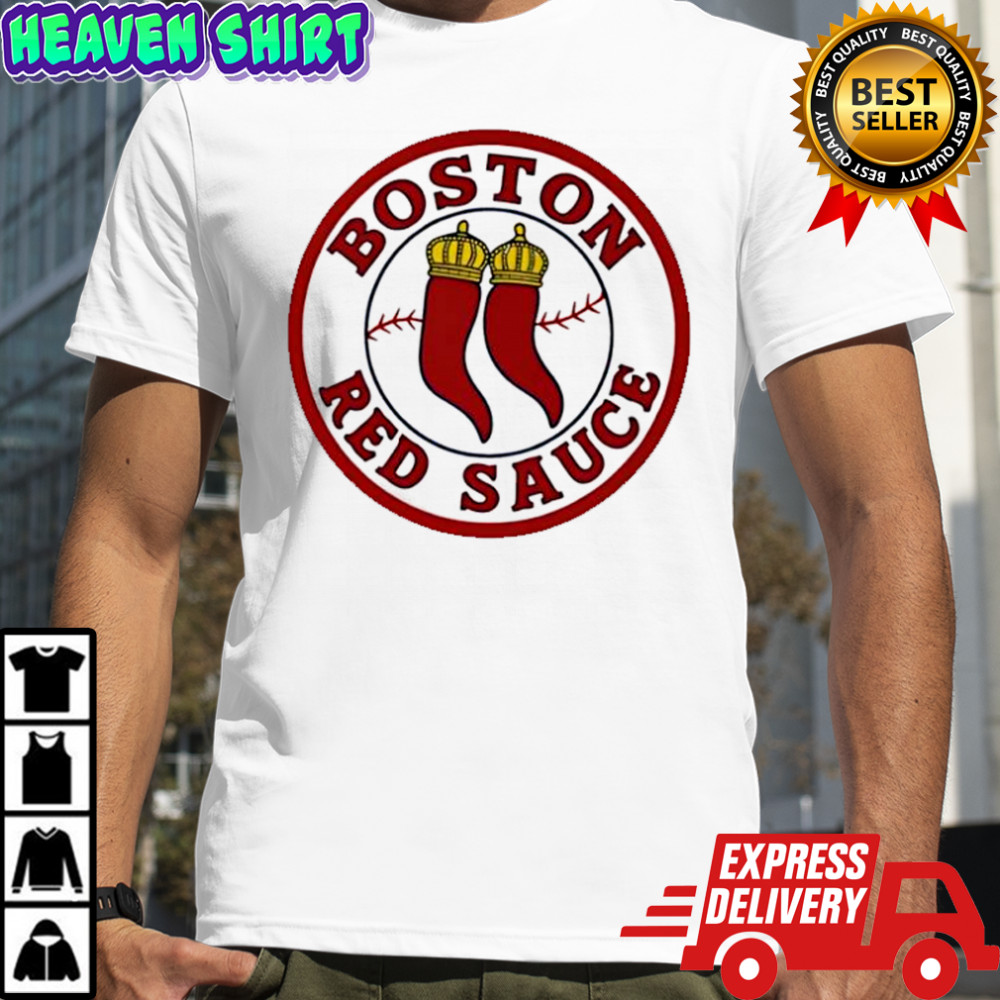 Boston Red Sauce red chili peppers logo shirt