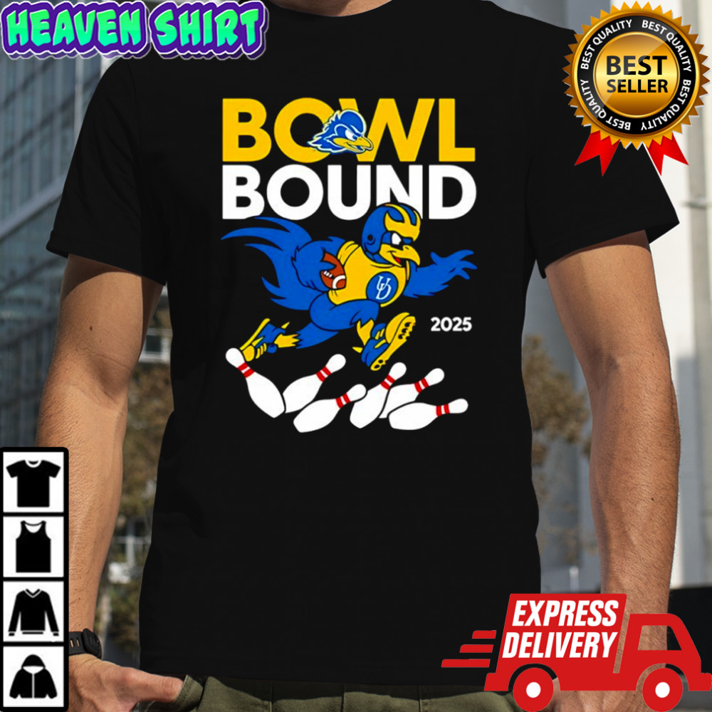Bowl Bound Delaware Blue mascot 2025 bowlings shirt