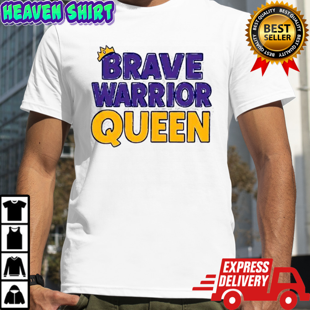 Brave Warrior Queen crown graphic shirt